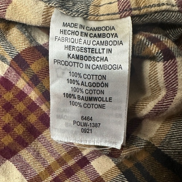 Legendary Whitetails Men's Buck Camp Flannel Shirt Burgundy 3XT - Picture 5 of 5